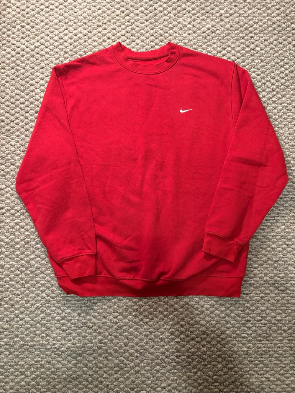 Vintage 2000’s Nike Crewneck Sweatshirt Mens XL Red Y2K Silver Tag Swoosh